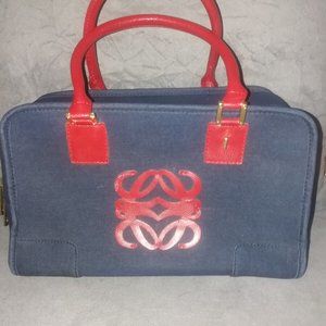 Pretty LOEWE Handbag In Solid Jeans